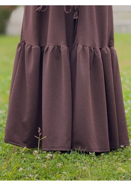 Ankanoor Anvelop Yandan Düğmeli Örme Elbise ANKA255113