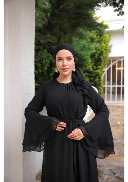 Ankanoor Astarlı Şifon Elbise ANKA255088 fiyatları