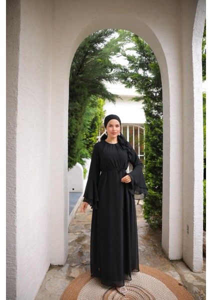 Ankanoor Astarlı Şifon Elbise ANKA255088 modelleri