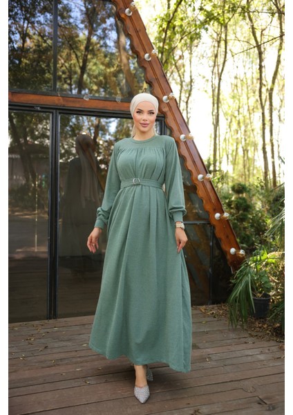 Ankanoor Robalı Tokalı Tesettür Elbise ANKA258027 fiyatları