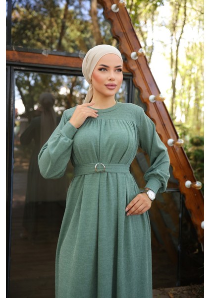 Ankanoor Robalı Tokalı Tesettür Elbise ANKA258027 fırsatları