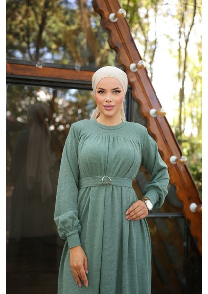 Ankanoor Robalı Tokalı Tesettür Elbise ANKA258027 indirimleri