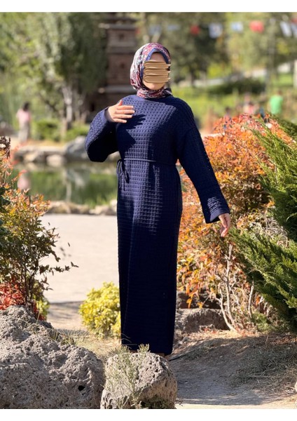 Ankanoor Uzun Kol Içlikli File Triko Elbise ANKA252005 fırsatları