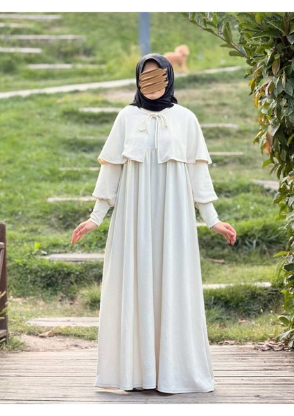 Ankanoor Pelerinli Örme Elbise ANKA255108