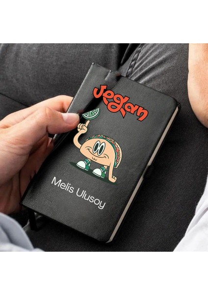 Kişiye Özel Vegan Temalı Deri Kapaklı Not Defteri – Isme Özel Tasarım fırsatları