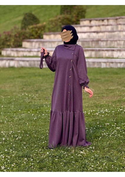 Ankanoor Anvelop Yandan Düğmeli Örme Elbise ANKA255113 fırsatları