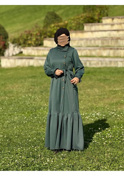 Ankanoor Anvelop Yandan Düğmeli Örme Elbise ANKA255113 modelleri