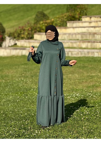 Ankanoor Anvelop Yandan Düğmeli Örme Elbise ANKA255113 fırsatları