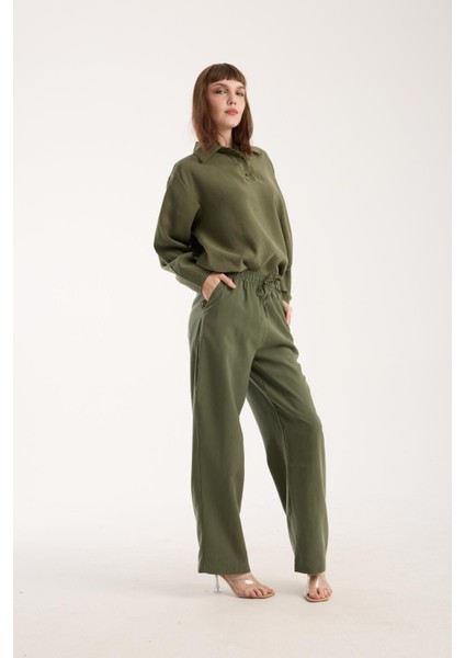 Ipeksi Yumuşaklıkta Modal Kumaş Rahat Kesim Pantolon