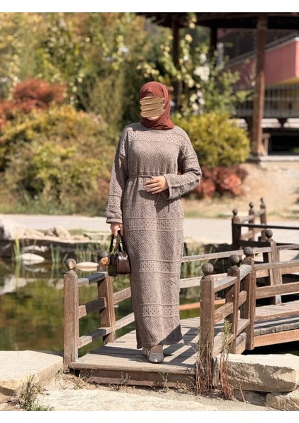 Ankanoor Uzun Kol Içlikli Otantik Otantik Triko Elbise ANKA252004