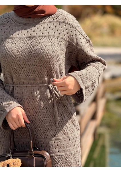 Ankanoor Uzun Kol Içlikli Otantik Otantik Triko Elbise ANKA252004 fırsatları