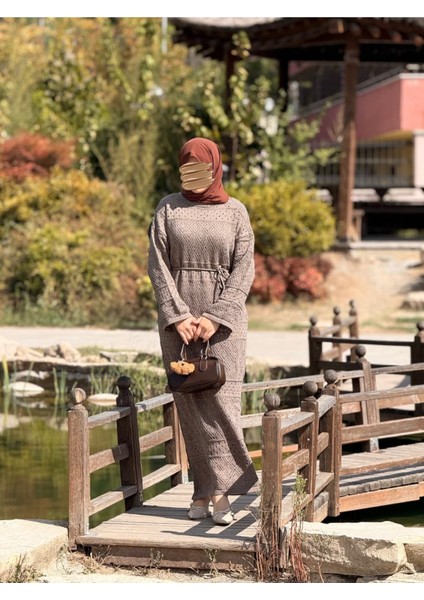 Ankanoor Uzun Kol Içlikli Otantik Otantik Triko Elbise ANKA252004