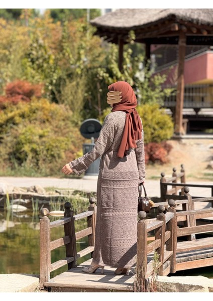 Ankanoor Uzun Kol Içlikli Otantik Otantik Triko Elbise ANKA252004