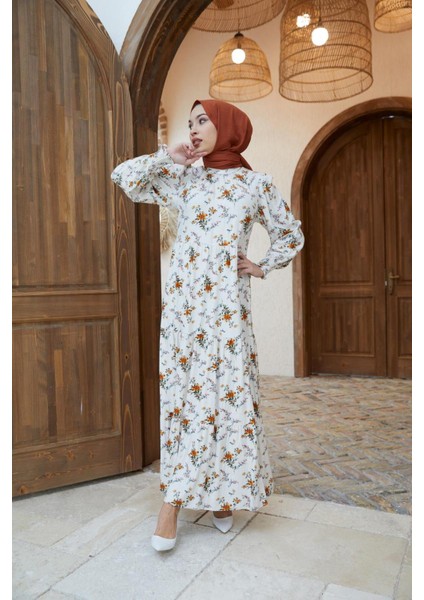 Ankanoor Hakim Yaka Çingene Model Keten Elbise ANKA251400 modelleri