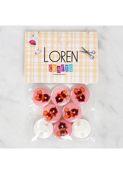 Loren Crafts 8'li Ördek Düğme - 1208