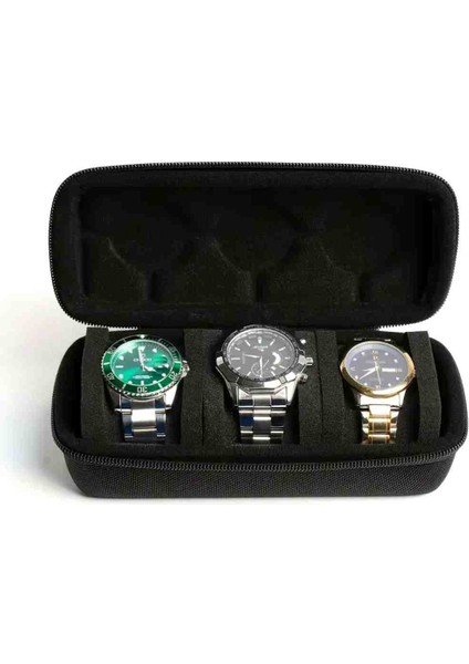 3 Bölmeli Dayanıklı Saat Kutusu, Saat Taşıma Çantası