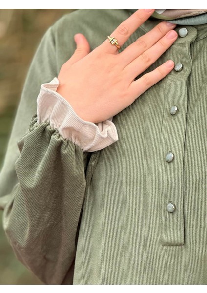 Ankanoor Garnili Kadife Elbise ANKA255112