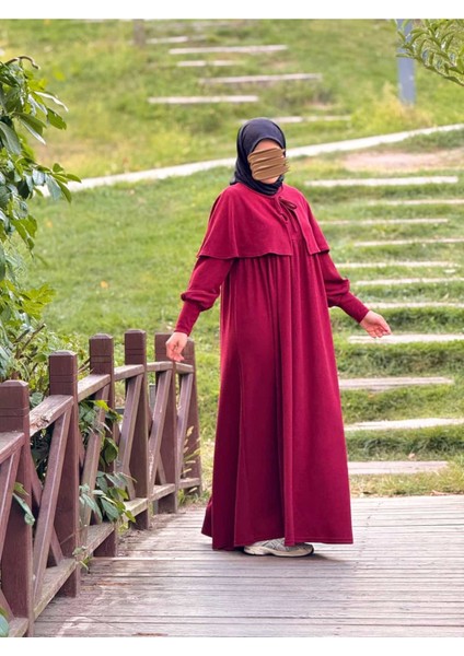 Ankanoor Pelerinli Örme Elbise ANKA255108 modelleri