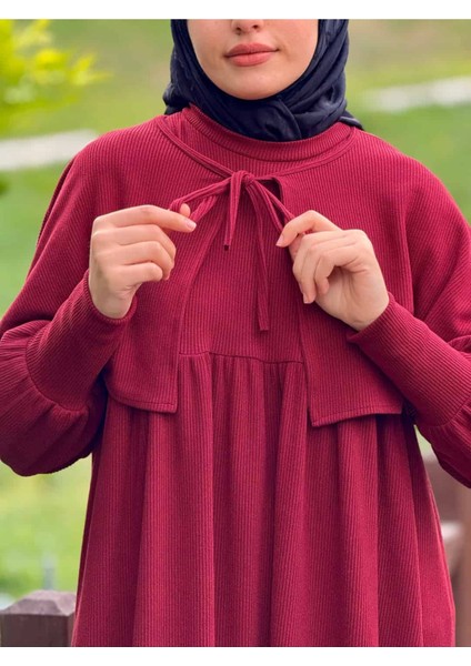 Ankanoor Pelerinli Örme Elbise ANKA255108