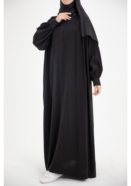 Ankanoor Modal Cupra Büzgü Detaylı Düğmeli Elbise ANKA253002