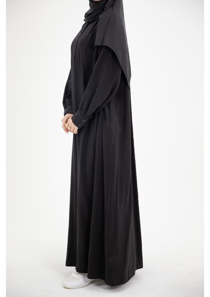 Ankanoor Modal Cupra Büzgü Detaylı Düğmeli Elbise ANKA253002 fiyatları