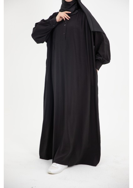 Ankanoor Modal Cupra Büzgü Detaylı Düğmeli Elbise ANKA253002 modelleri