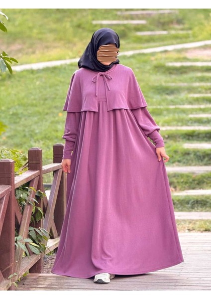 Ankanoor Pelerinli Örme Elbise ANKA255108