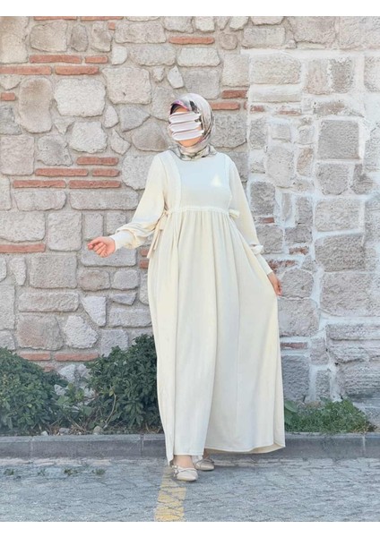 Yandan Bağlamalı Dantelli Örme Elbise 255105