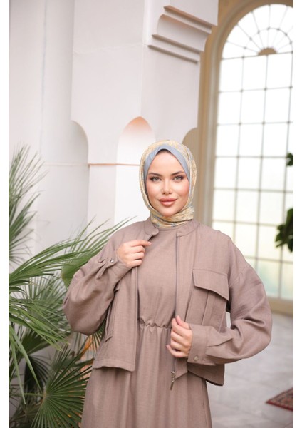 Ankanoor Keten Ceket Elbise Takım ANKA255091