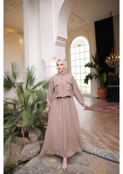 Ankanoor Keten Ceket Elbise Takım ANKA255091 fırsatları