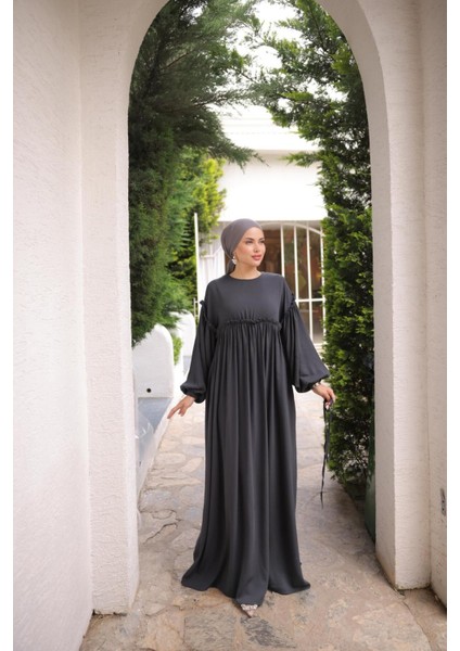 Ankanoor Robalı Büzgülü Oversize Elbise ANKA255093 fiyatları