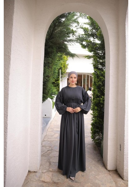 Ankanoor Robalı Büzgülü Oversize Elbise ANKA255093 indirimleri