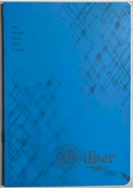 A5 60 Yaprak Çizgili Pp Kapak Dikişli Defter Mavi