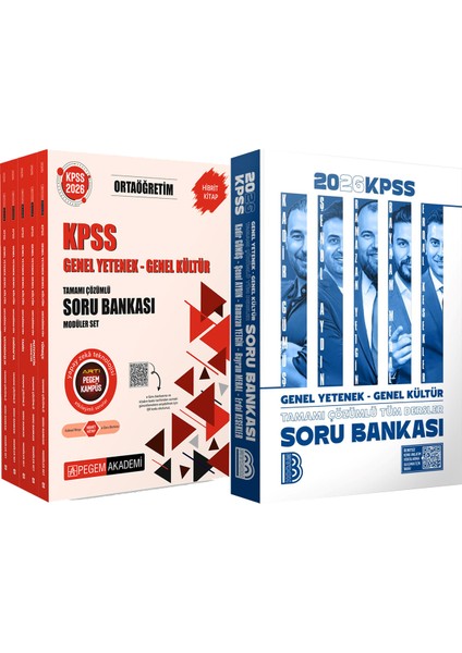 2026 Kpss Tüm Dersler Tamamı Çözümlü Soru Bankası - 2026 Kpss Ortaöğretim Soru Modüler Set Çözümlü