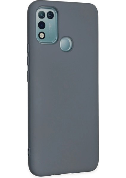 Infinix Hot 10 Play Kılıf Nano Içi Kadife Silikon - Gri