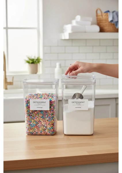 Deterjan Kavanozu/kutusu(Beyazlar)-Deterjan Kavanozu/kutusu(Renkliler) 2900ML fırsatları