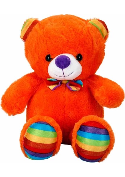 Oturan Kurdeleli Renkli Peluş Ayı 30 cm fırsatları
