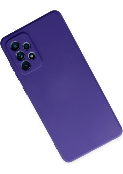 Samsung Galaxy A72 Kılıf Nano Içi Kadife Silikon - Mor