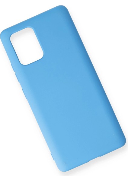 Samsung Galaxy A91 / S10 Lite Kılıf Nano Içi Kadife Silikon - Mavi