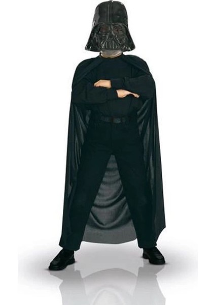 Çocuk Boy Yıldız Savaşları Star Wars Darth Vadet Maskesi ve 90 cm Pelerin Seti Siyah fırsatları