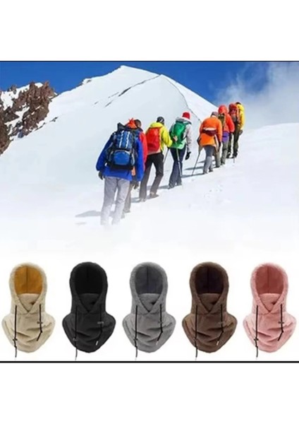 Gerçek Peluş Rüzgar Soğuk Geçirmez Şapka Bere Kapüşon Boyunluk Karbaşlığı indirimleri
