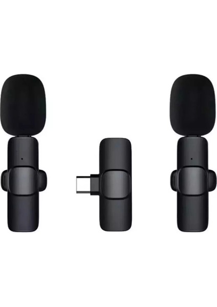 K9 2’li Type-C Kablosuz Yaka Mikrofonu