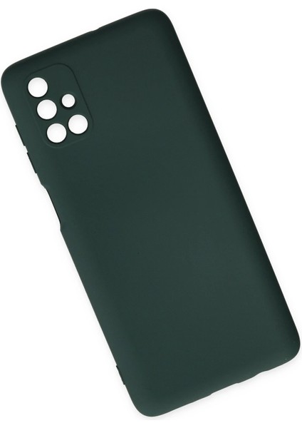 Samsung Galaxy M51 Kılıf Nano Içi Kadife Silikon - Koyu Yeşil indirimleri