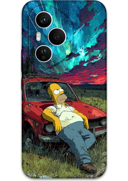 Honor 400 Pro Uyumlu Simpson Desenli Telefon Kılıfı + Ekran Koruyucu - 5938