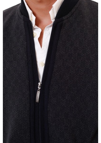 Çelik Örgü Astarlı Fermuarlı Triko Erkek Hırka Battal Boy Baba fırsatları