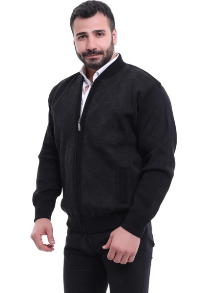 Çelik Örgü Astarlı Fermuarlı Triko Erkek Hırka Battal Boy Baba fırsatları