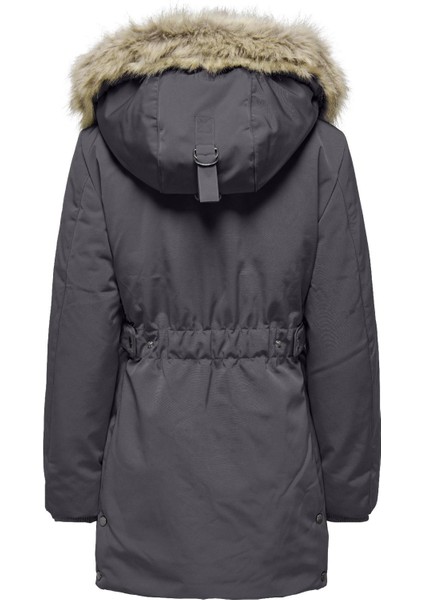 Kadın Only Onlnewprıska Parka – Kapüşonlu, Suni Kürklü, Uzun Kollu, Siyah Kışlık Mont modelleri