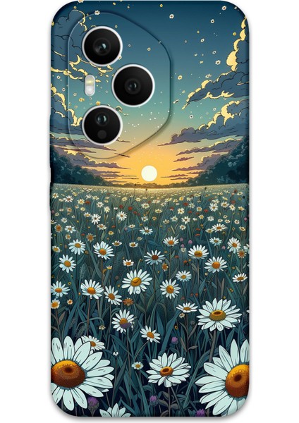 Honor 400 Pro Uyumlu Çiçek Desenli Telefon Kılıfı + Ekran Koruyucu - 5792
