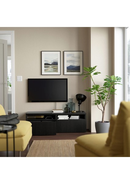 Besta Tv Sehpası Venge 120 x 42 x 39 cm Lappvıken Fren Raylı modelleri