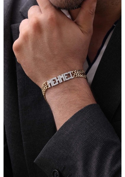 14 Ayar Gurmet Isimli Altın Erkek Bileklik fiyatları
